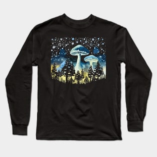 Starry Night Magic Mushroom Long Sleeve T-Shirt